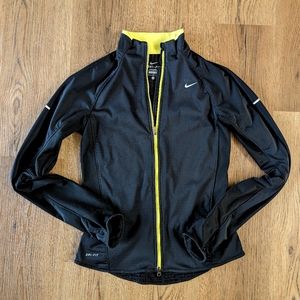 Women's Nike Dri-fit Bi-directional Full Zip Running Track Jacket Sz Small